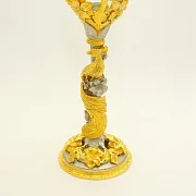 Бокал "Жар-птица" в золоте. Позолота — фотография 3