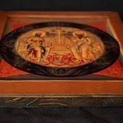 Деревянная икона "Троица Ветхозаветная" — фотография 3