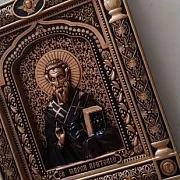 Икона резная Мирон Критский — фотография 10