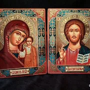 Венчальная пара. Казанская Богоматерь и Вседержите — фотография 4