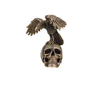 Бронзовая фигурка «Ворон на черепе» — фотография 2
