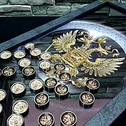 Стальные фишки для нард «Герб России» — фотография 6