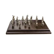 Диорама «Русские драгуны 1812 г.» из бронзы и ясеня, 1:72 — оригинальный подарок — фотография 5