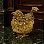 Бронзовая шкатулка «Курица» — фотография 1