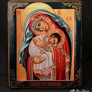 Богоматерь "Защитница сирых и убогих" Икона дерево — фотография 3
