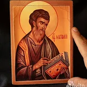Икона деревянная "Святой Апостол Матвей" — фотография 1