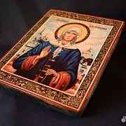 Икона с ковчегом "Святая Ксения Петербургская" — фотография 3