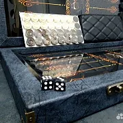 На память: Нарды под стеклом «Золотая классика» — фотография 9