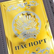 Обложка на паспорт из кожи «Герб Башкортостана» — фотография 4