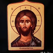 Икона "Господь Вседержитель" дерево, ручная работа — фотография 1