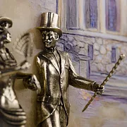 Картина «Вечерняя прогулка. Ессентуки» на ониксе с подсветкой — фотография 4