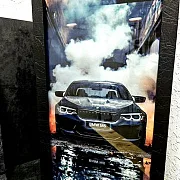 Нарды под стеклом «BMW M5 Ангельские глазки» — фотография 2