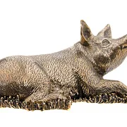Статуэтка «Свинья.Большая» из бронзы с патиной — оригинальный подарок — фотография 2