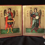 Пара икон. Архангелы Михаил и Гавриил. 21*17 см — фотография 1