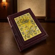 Подарочная книга в кожаном переплете «Бар-путеводитель по коктейлям» — фотография 1
